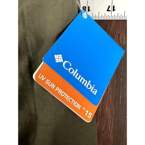 Columbia Hiking Ripstop Shorts‎ 9" Inseam Modern Classic Omni-Shade Green Men 38 - Picture 3 of 7